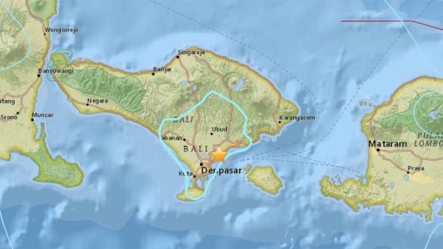 印尼峇里島對開海域6.4級地震