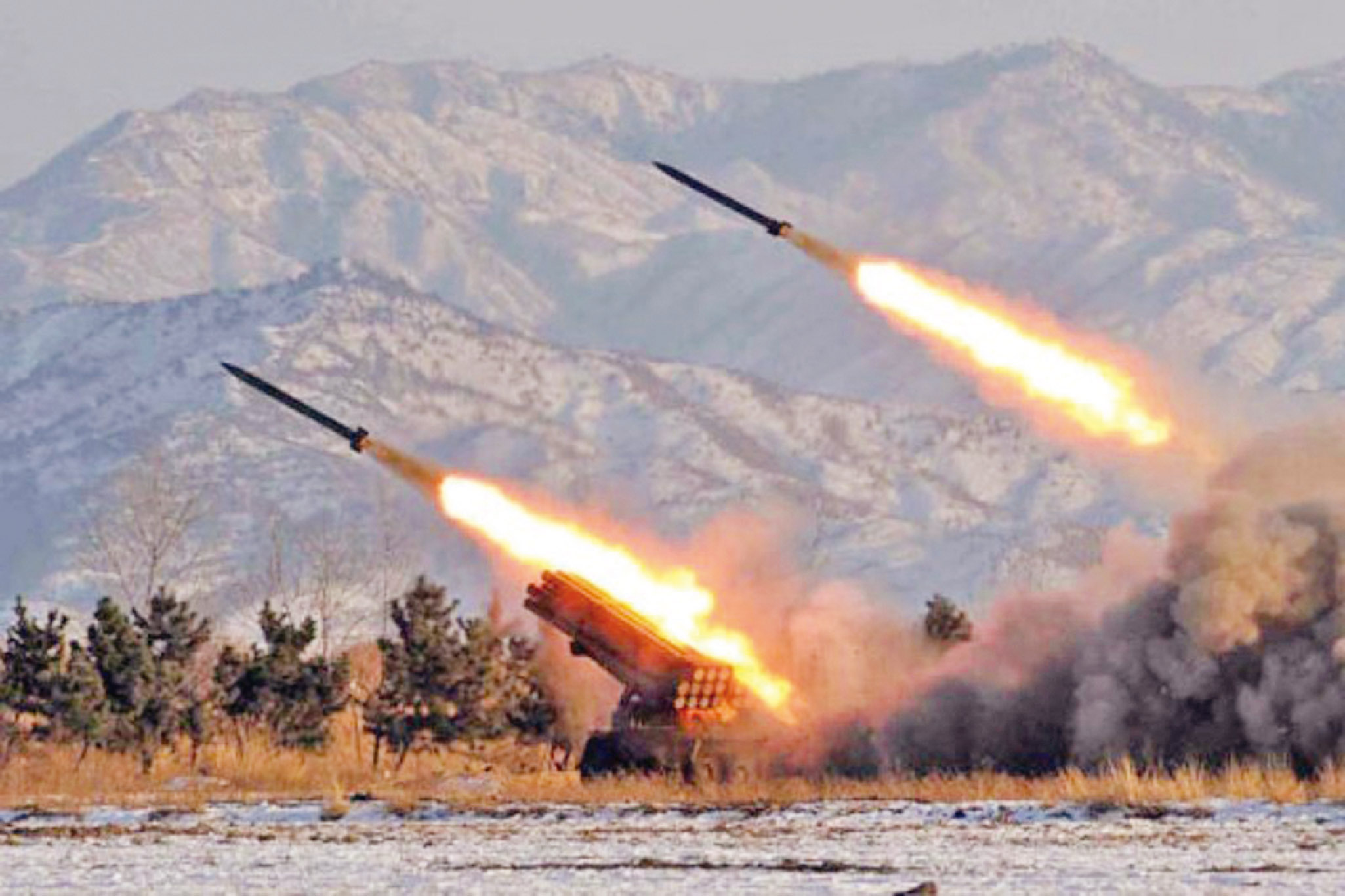 朝鮮發射火箭炮