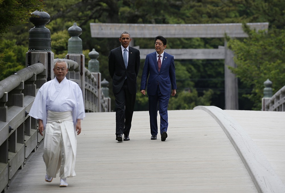 安倍伊勢神宮迎七國領袖