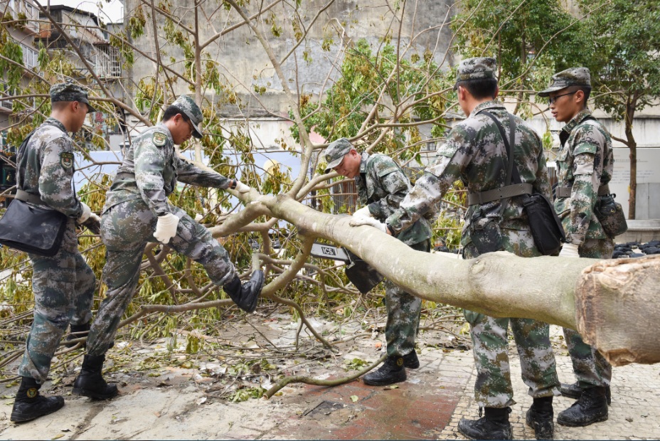 政府感謝駐軍協助災後救助