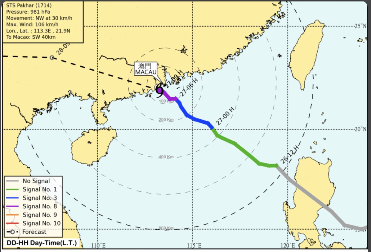 氣象局中午1時前改掛三號波