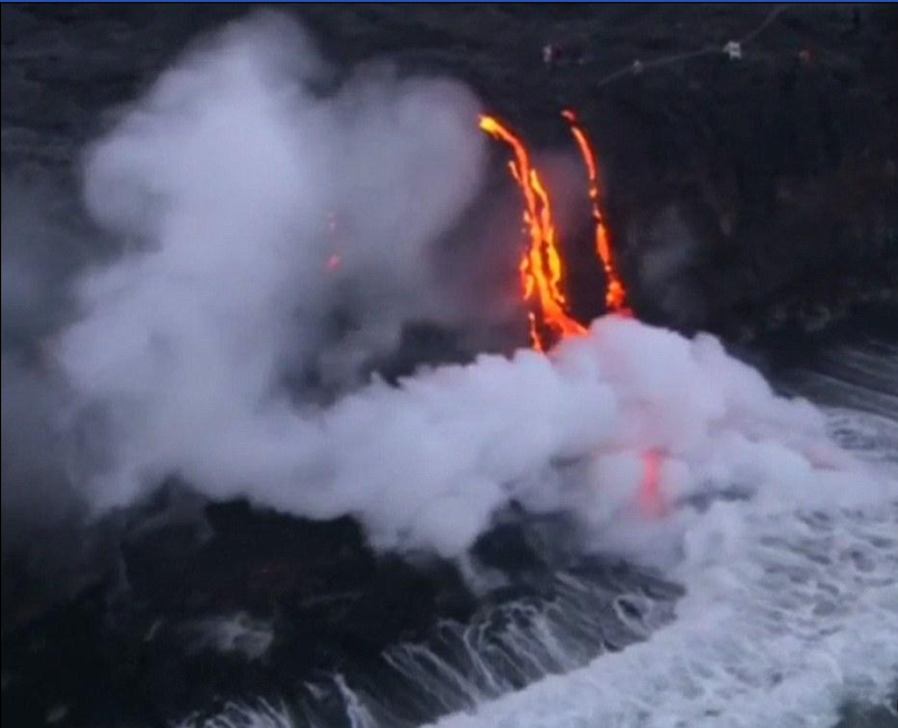 夏威夷火山噴發 熔岩凝成笑臉