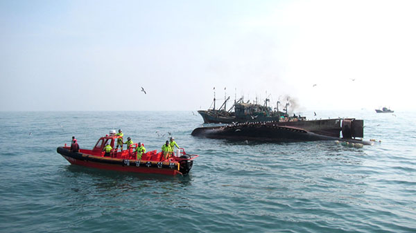 一艘中國漁船韓海域沉沒
