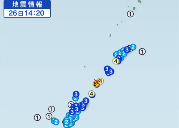 鹿兒島發生5.7級地震　