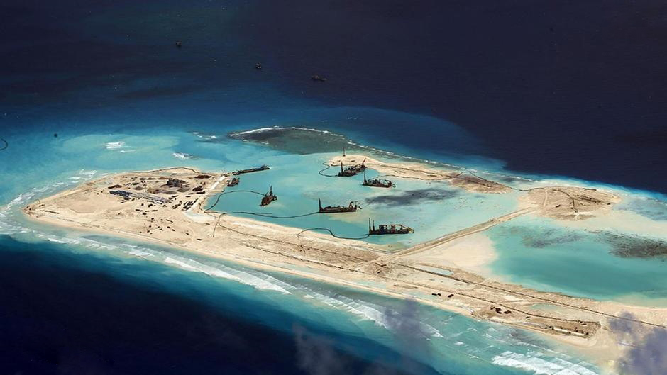 美稱中國在南海人工島建戰機庫