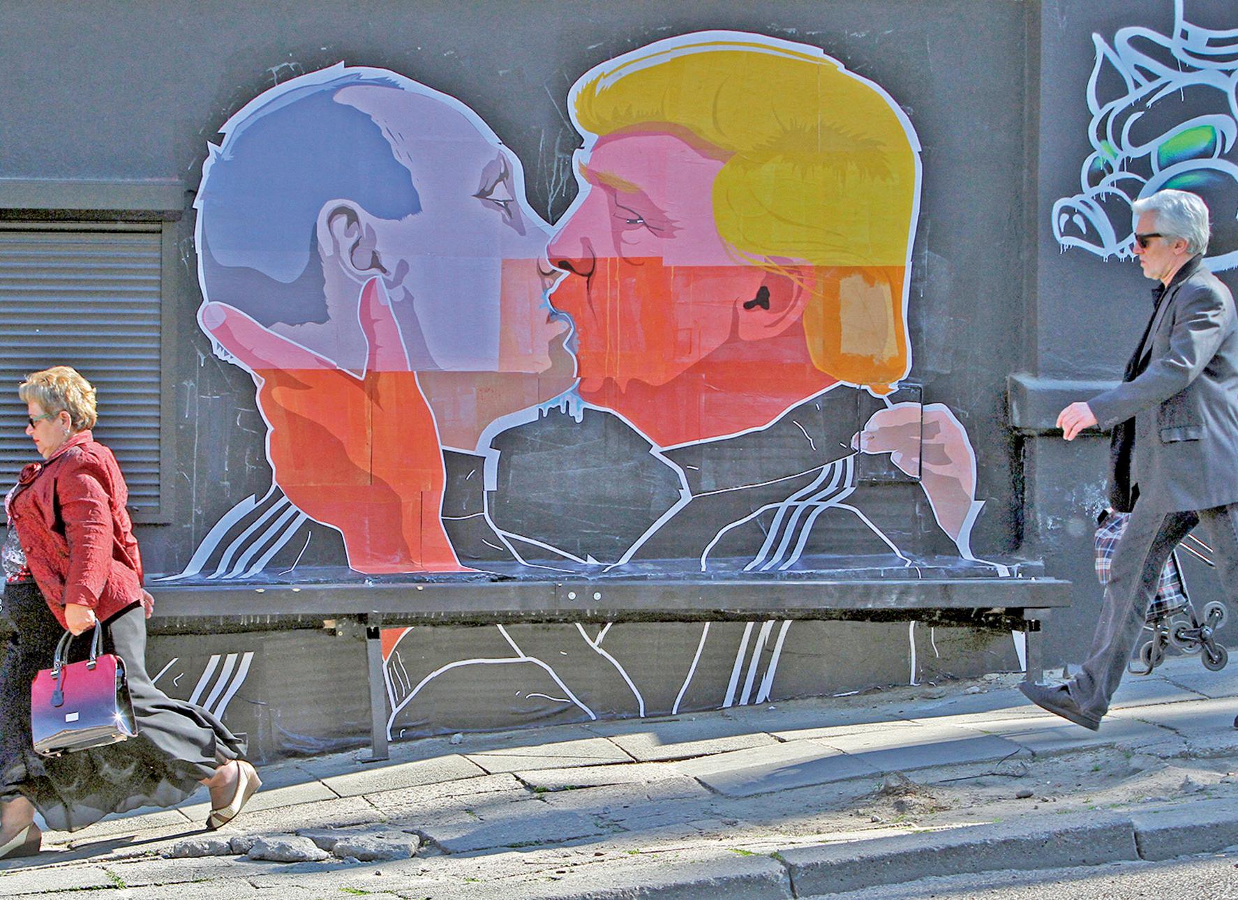 驚現普京擁吻特朗普