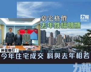 仲量聯行：今年住宅成交  料與去年相若