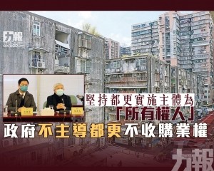 政府不主導都更不收購業權