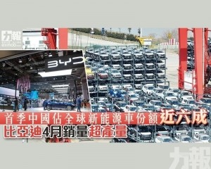 比亞迪4月銷量超產量