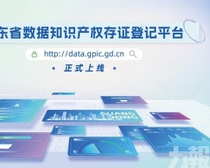 粵頒首張數據知識產權登記證書