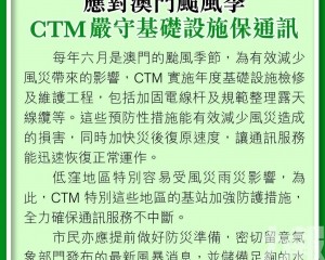 CTM  嚴守基礎設施保通訊