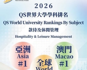 澳旅大位列全球第十、亞洲第一