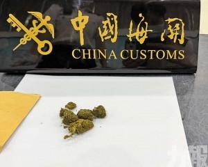 海關抽查檢獲5.95克