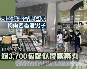 行動搜獲逾3,700粒疑似違禁藥丸