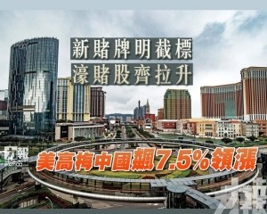 美高梅中國飆7.5%領漲