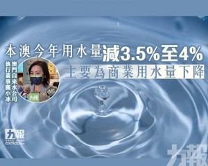 主要為商業用水量下降