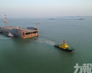 深中通道海底隧道沉管鋼殼完工