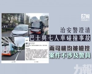 兩司機均被檢控 案件不涉及警員