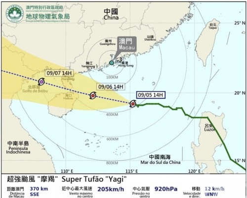 氣象局：今晚8時至11時改發八號風球