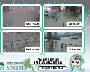 菜園路水位站最高水位近一米
