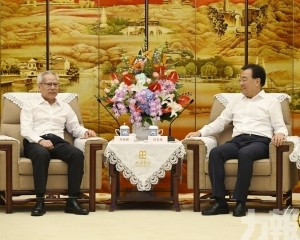 岑浩輝與江蘇省委書記信長星會面