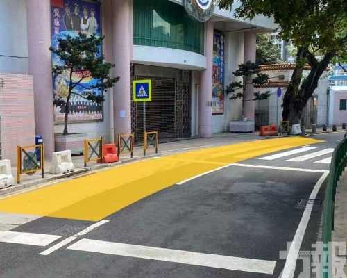 亞馬喇馬路近濠江中學一段9月1日起試行雙線行車