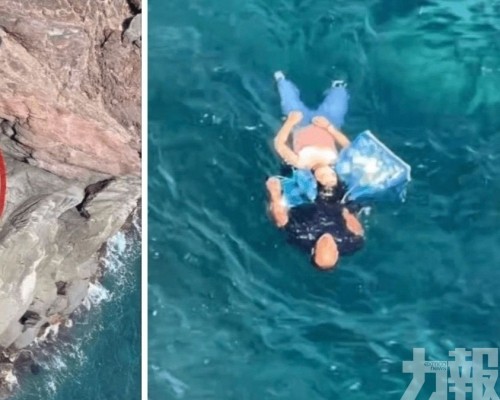 咬住落水女子頭髮撐到救援