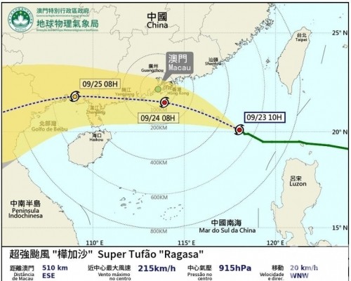 明日清晨改發十號風球機會為較高