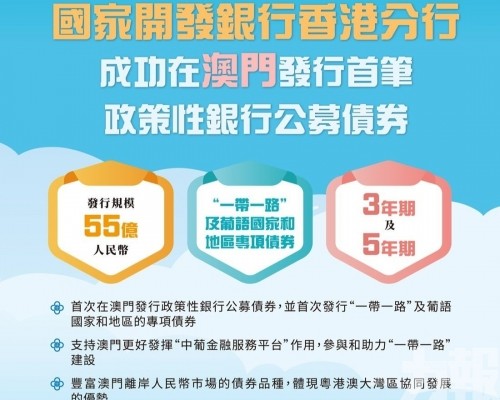國開行港分行在澳發行公募債券