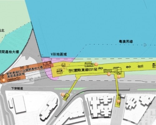 輕軌東線ES1站建全天候通道連接關閘邊檢大樓