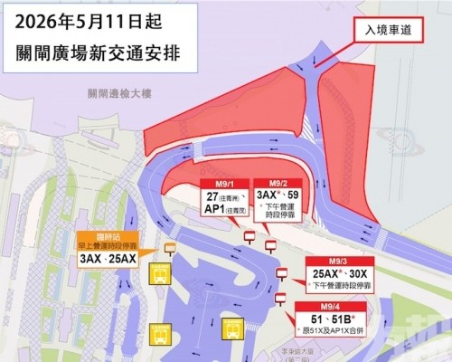 關閘廣場有新交通安排！