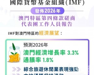 預期澳門特區經濟將保持穩健增長