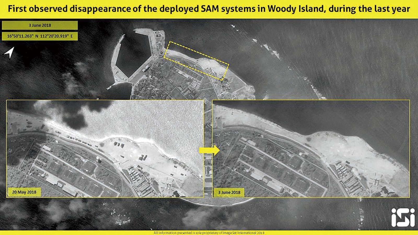 中國疑移除永興島導彈系統